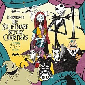 2022 Disney Nightmare Before Christmas Wall Calendar New Sealed Tim Burton 12x12